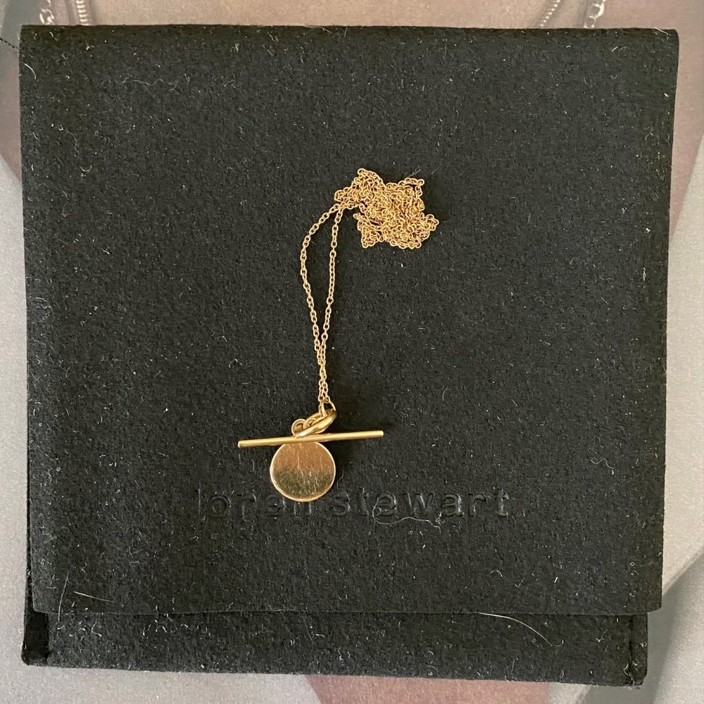Loren Stewart mini disc and toggle necklace